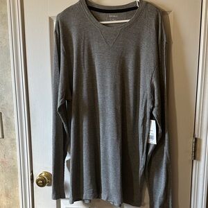 Crown & Ivy Gray Long Sleeve Thermal  Tee